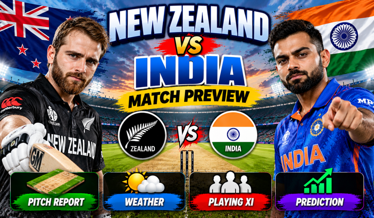 New Zealand vs India Pitch Report Hagley Oval Christchurch - CricketMatchZone.com