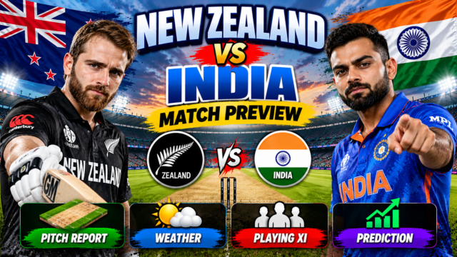 New Zealand vs India Pitch Report | Hagley Oval Pitch, Weather, Playing XI & Prediction