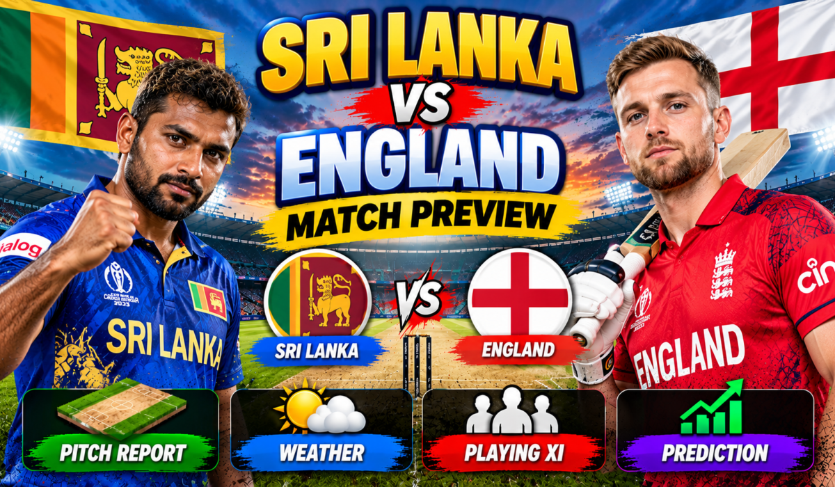 Sri Lanka vs England Pitch Report | Rawalpindi Pitch, Weather, Playing XI & Prediction