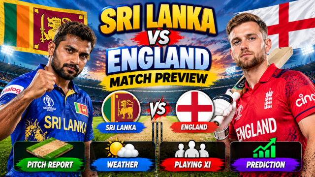 Sri Lanka vs England Pitch Report | Rawalpindi Pitch, Weather, Playing XI & Prediction