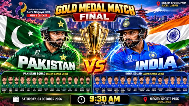 Pakistan Squad Asian Games 2026: Full 15-Member Team, Captain & Playing XI vs India in Final