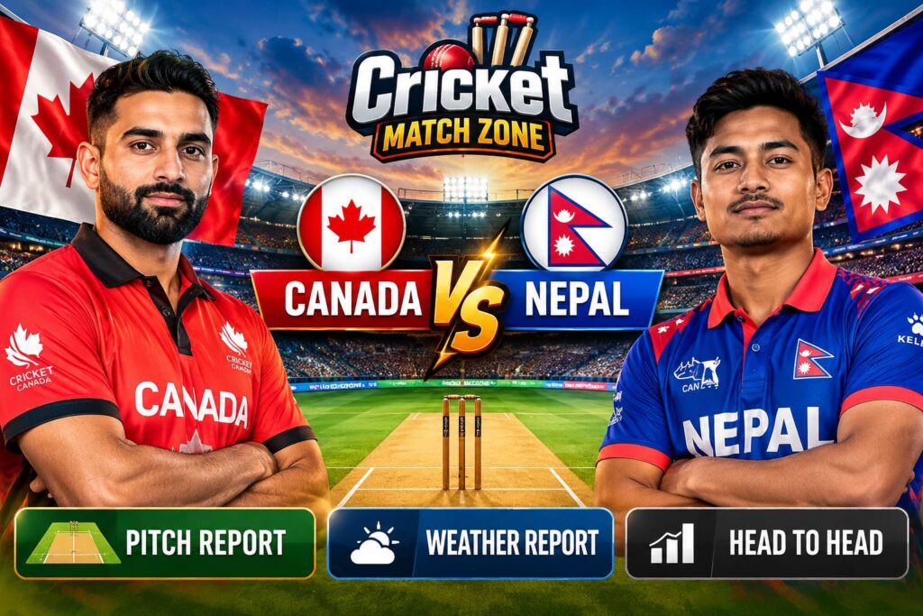 Canada vs Nepal Pitch Report AL Amerat Cricket Ground Muscat - CricketMatchZone.com