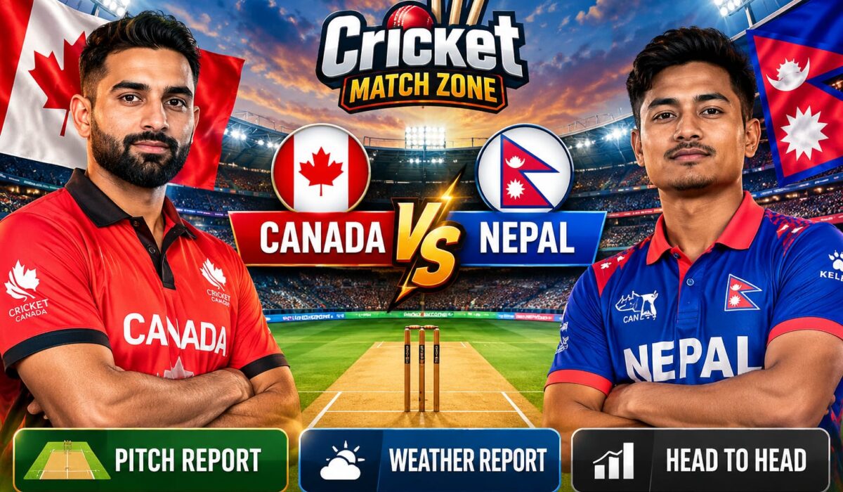 Canada vs Nepal Pitch Report AL Amerat Cricket Ground Muscat - CricketMatchZone.com