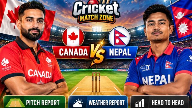 Canada vs Nepal Pitch Report | AL Amerat Pitch, Muscat Weather, Playing XI & Prediction
