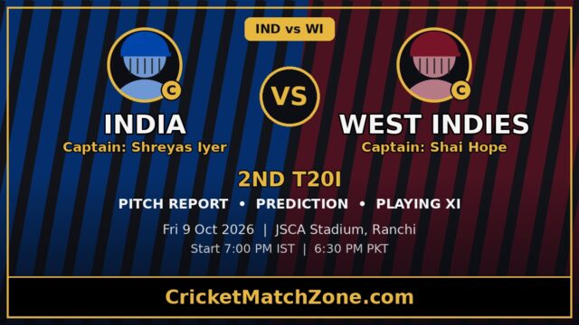 IND vs WI T20 Today: Ranchi Pitch Report, Weather, Playing XI & Prediction
