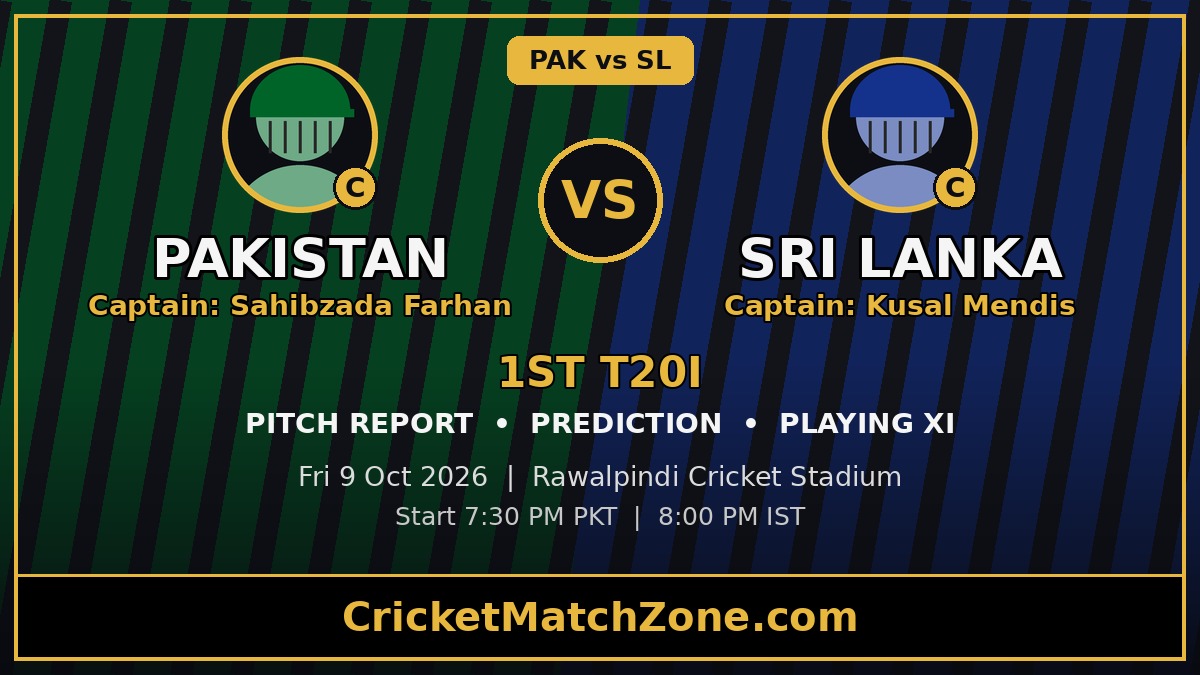 PAK vs SL T20 Today: Rawalpindi Pitch Report, Weather, Playing XI & Prediction